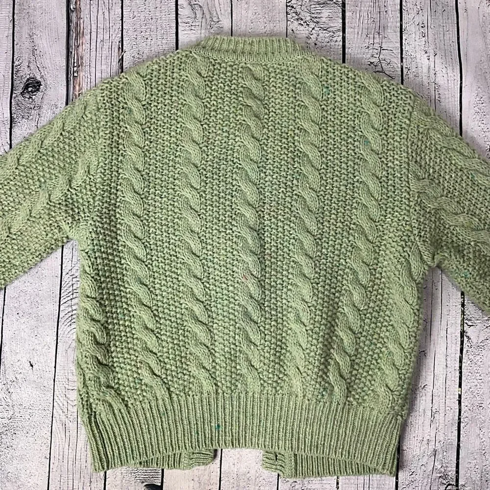 VINTAGE UNITED COLORS OF BENETTON Wool Cardigan Sweater - Picture 2 of 3